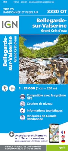 3330OT Bellegarde sur Va: 1:25000 (TOP 25) von IGN Frankreich