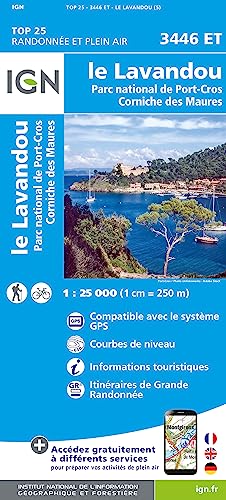 3446ET LE LAVANDOU - PN de Port Cros - Corniche des Maures 1 : 25 000 (TOP 25) von IGN Frankreich