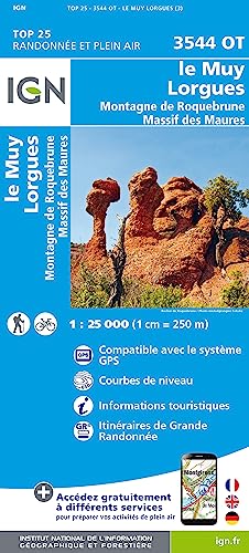 3544OT Le Muy - Lorgues - Montagne de Roquebrune - Massif des (TOP 25) von IGN Frankreich