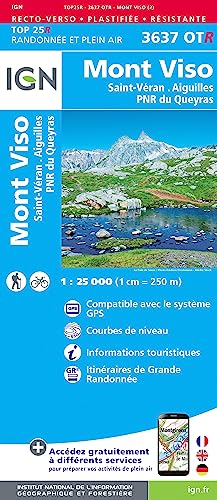 Mont Viso / St-Véran / Aiguilles / PNR du Queyras (3637OTR) (TOP 25R) Mont Viso / St-Véran / Aiguilles / PNR du Queyras (3637OTR) (TOP 25R)