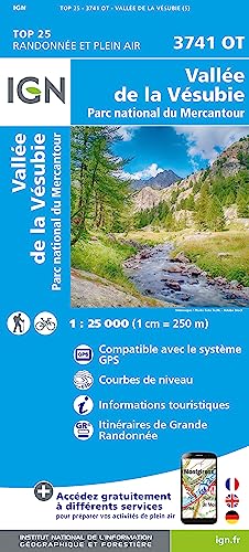 3741OT Vallée de la Vésubie - Parc National du Mercantour 1:25 000: 1:25000 (TOP 25) von IGN Frankreich