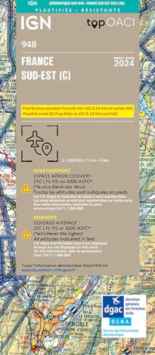 OACI France 2024 South-East plast. (948) von Institut Geographique National