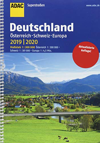 ADAC Superstraßen Deutschland, Österreich, Schweiz & Europa 2019/2020 1:200 000 (ADAC Atlanten)
