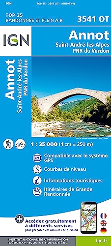 3541OT Annot Saint-André-les-Alpes Parc National R du Verdon (TOP 25) 3541OT Annot Saint-André-les-Alpes Parc National R du Verdon (TOP 25) von IGN Frankreich
