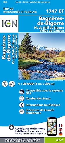 1747ET Bagneres Bigorre Pic du Midi de Bigor (TOP 25) von IGN Frankreich