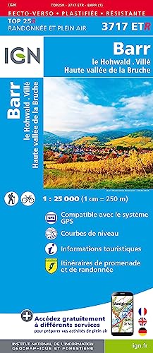 Barr / Le Howald / Villé / Hte Vallée de la Bruche wp (3717ETR) (TOP 25R) von Institut Geographique National