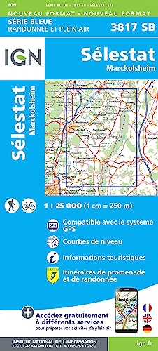 3817SB Benfeld-Marckolsheim (Série Bleue, Band 3817) von IGN Frankreich