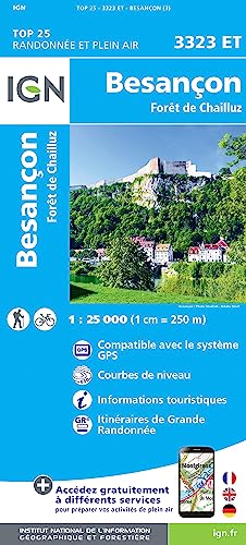 3323ET Besançon-Forêt de Chailluz (TOP 25) von IGN Frankreich