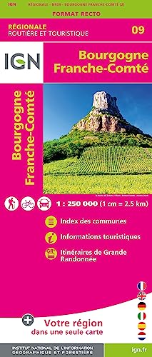 Bourgogne Franche Comté 1:250 000