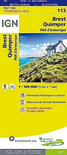 SK 113 Brest Quimper: Patrimoine historique et naturel, Itinéraires de Grande Randonnée, Eurovélo, véloroutes et voies vertes (TOP 100, Band 113) SK 113 Brest Quimper: Patrimoine historique et naturel, Itinéraires de Grande Randonnée, Eurovélo, véloroutes et voies vertes (TOP 100, Band 113)