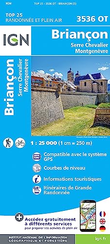 Briançon. Serre-Chevalier. Montgenèvre 1 : 25 000 (TOP 25)