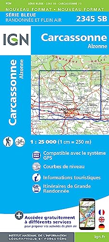 2345SB Carcassonne-Alzonne (Série Bleue, Band 2345) von IGN Frankreich