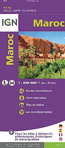 IGN Karte, Decouverte des Pays du Monde Carte Maroc (Découverte des Pays du Monde, Band 85108) von IGN Institut Geographique National