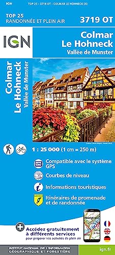 Colmar.Le Hohneck.Vallée de Munster 1:25 000 (TOP 25) von IGN Frankreich