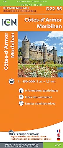 Côtes-d'Armor - Morbihan (721316) (Routier France départementale, Band 721316) von Institut Geographique National