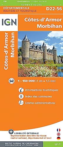 Côtes-d'Armor - Morbihan (721316) (Routier France départementale, Band 721316) Côtes-d'Armor - Morbihan (721316) (Routier France départementale, Band 721316) von Institut Geographique National