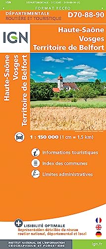 Haute-Saône - Vosges - Territoire de Belfort (721345) (Routier France départementale, Band 721345)