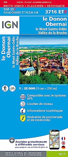 Donon / Obernai / Mont-Sainte-Odile / Vallée Bruche (3716ETR) (TOP 25R) von Institut Geographique National
