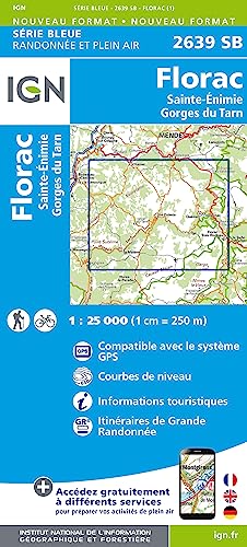 2639SB Florac.Ste-Énimie.Gorges du Tarn (Série Bleue, Band 2639) von IGN Frankreich