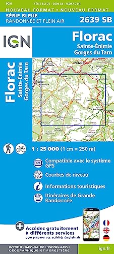 2639SB Florac.Ste-Énimie.Gorges du Tarn (Série Bleue, Band 2639) 2639SB Florac.Ste-Énimie.Gorges du Tarn (Série Bleue, Band 2639) von IGN Frankreich