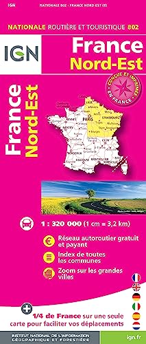 France Nord-Est 1:320 000 (Routier Nationale, Band 802)