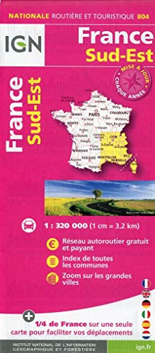 France Sud-Est 2018 1:320 000 (Routier Nationale, Band 804)