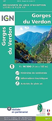 Gorges du Verdon 1 : 16 500 (Découverte des lieux d'exception, Band 82018) von IGN Frankreich