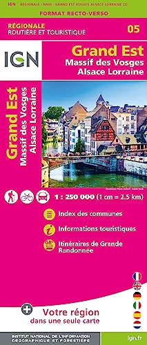 Grand Est (Massif des Vosges Alsace Lorraine) Recto/verso 1:250 000