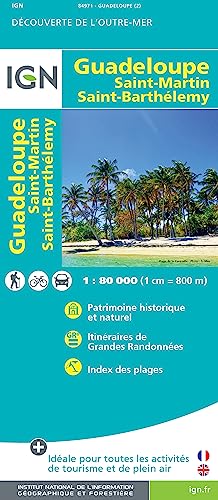 Guadeloupe 1 : 80 000: Saint-Martin, Saint-Barthélemy (Découverte de l'Outre-mer, Band 84971)