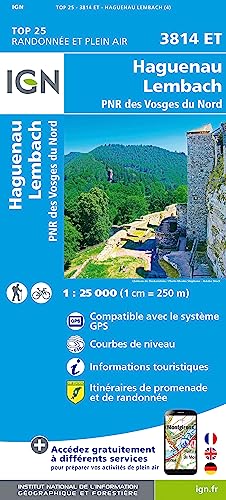 Haguenau.Lembach.PNR des Vosges du Nord 1:25 000 (TOP 25)