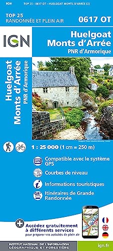 IGN Karte, Carte de randonnée (et plein air) Huelgoat.Monts D'Arree.Pnr D'Armorique (TOP 25) von IGN Frankreich