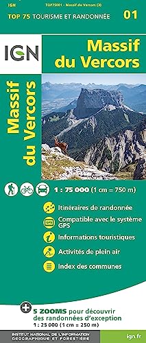 IGN 75 000 Touristische Wanderkarte 01 Massif du Vercors: 1:75000 (TOP 75, Band 75001) IGN 75 000 Touristische Wanderkarte 01 Massif du Vercors: 1:75000 (TOP 75, Band 75001)