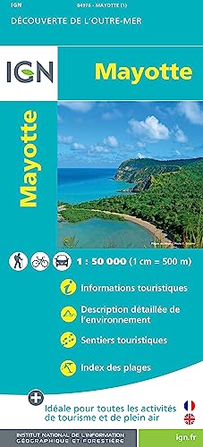 IGN Karte, Découverte de l'outre-mer Mayotte: Informations touristiques, Description détaillée de l'environnement, Sentiers touristiques, Index des plages IGN Karte, Découverte de l'outre-mer Mayotte: Informations touristiques, Description détaillée de l'environnement, Sentiers touristiques, Index des plages