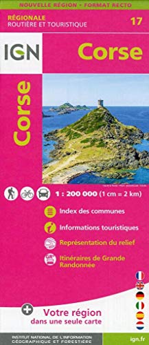 IGN Karte, Régionale Routière et Touristique Corse - Korsika IGN Karte, Régionale Routière et Touristique Corse - Korsika