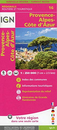 IGN Karte, Régionale Routière et Touristique Provence Alpes Côte d'Azur IGN Karte, Régionale Routière et Touristique Provence Alpes Côte d'Azur