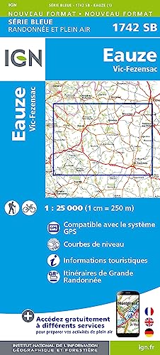 IGN Karte, Serie Bleue Eauze Vic Fezensac (Série Bleue, Band 1742)
