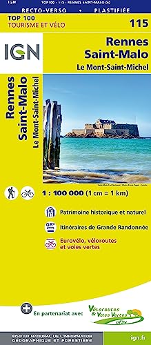 IGN Rennes Saint Malo 1 : 100 000: . (TOP 100, Band 115) von IGN Frankreich