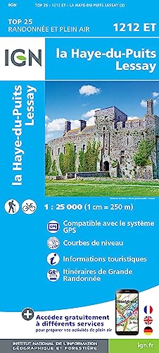 IGN Karte, Carte de randonnée (et plein air) La Haye-du-Puits Lessay (TOP 25) von IGN Frankreich