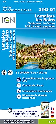 Lamalou-les-Bains.L'Espinouse.Le Caroux.PNR du Haut-Languedoc 1:25 000 (TOP 25) Lamalou-les-Bains.L'Espinouse.Le Caroux.PNR du Haut-Languedoc 1:25 000 (TOP 25) von IGN Institut Geographique National