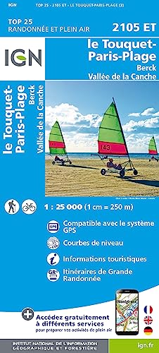 2105ET Le Touquet-Paris-Plage - Berck - Vallée de la Canche (TOP 25) von IGN Institut Geographique National