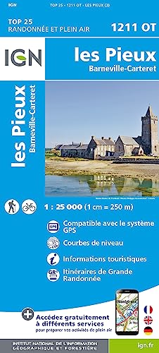Les Pieux - Barneville-Carteret 1:25 000 (TOP 25) von IGN Frankreich