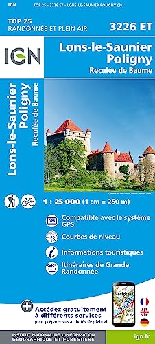 3226ET Lons-le-Saunier.Poligny.Reculée de Baume (TOP 25) von IGN Frankreich