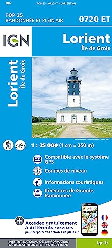 Lorient Ile de Groix 1:25 000 (TOP 25) von IGN Frankreich