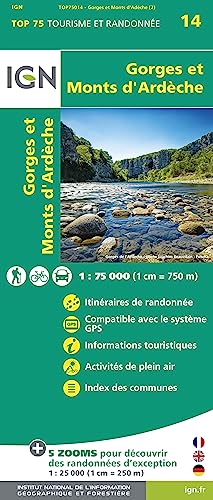 Monts d'Ardèche 1:75 000 (TOP 75, Band 75014)