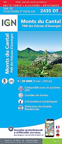 Monts du Cantal PNR des Volcans d'Auvergne (2435OTR) (TOP 25R) von Institut Geographique National
