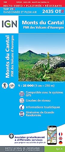 Monts du Cantal PNR des Volcans d'Auvergne (2435OTR) (TOP 25R)