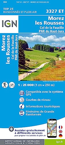 IGN Karte, Serie Bleue Top 25 Morez.les Rousses.Col de la Faucille.PNR du Haut Jura von IGN Institut Geographique National