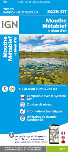 3426OT Mouthe: 1:25000 (TOP 25) von IGN Frankreich