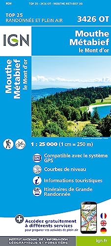 3426OT Mouthe-Metabief.Le Mont-D'Or (TOP 25) von IGN Frankreich