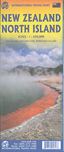 New Zealand North Island: International Travel Map, doppelseitig Plan Auckland
